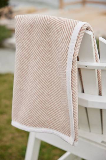Harborview Herringbone Tan Blanket5