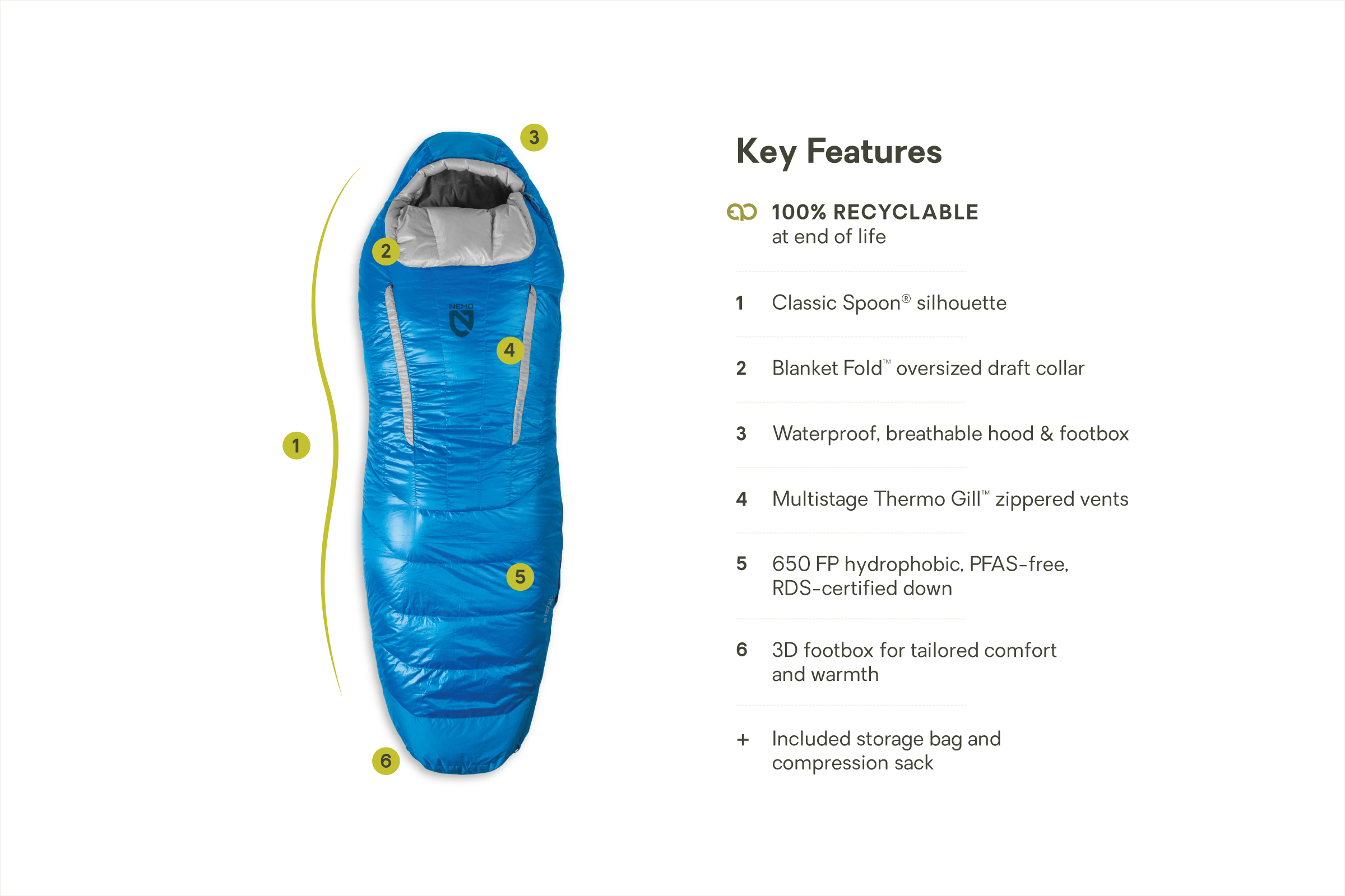 Disco 15 Sleeping Bag Electric Starlght Long main image 0