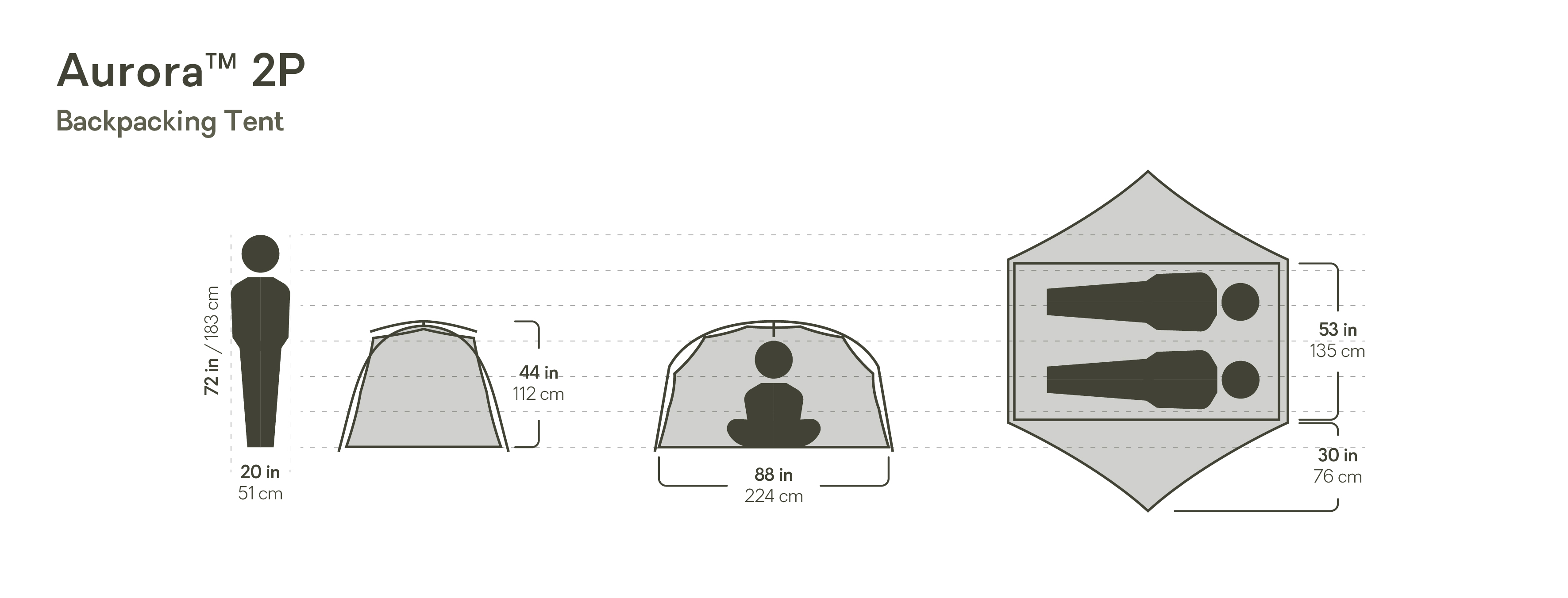 Aurora Backpacking Tent Footprint