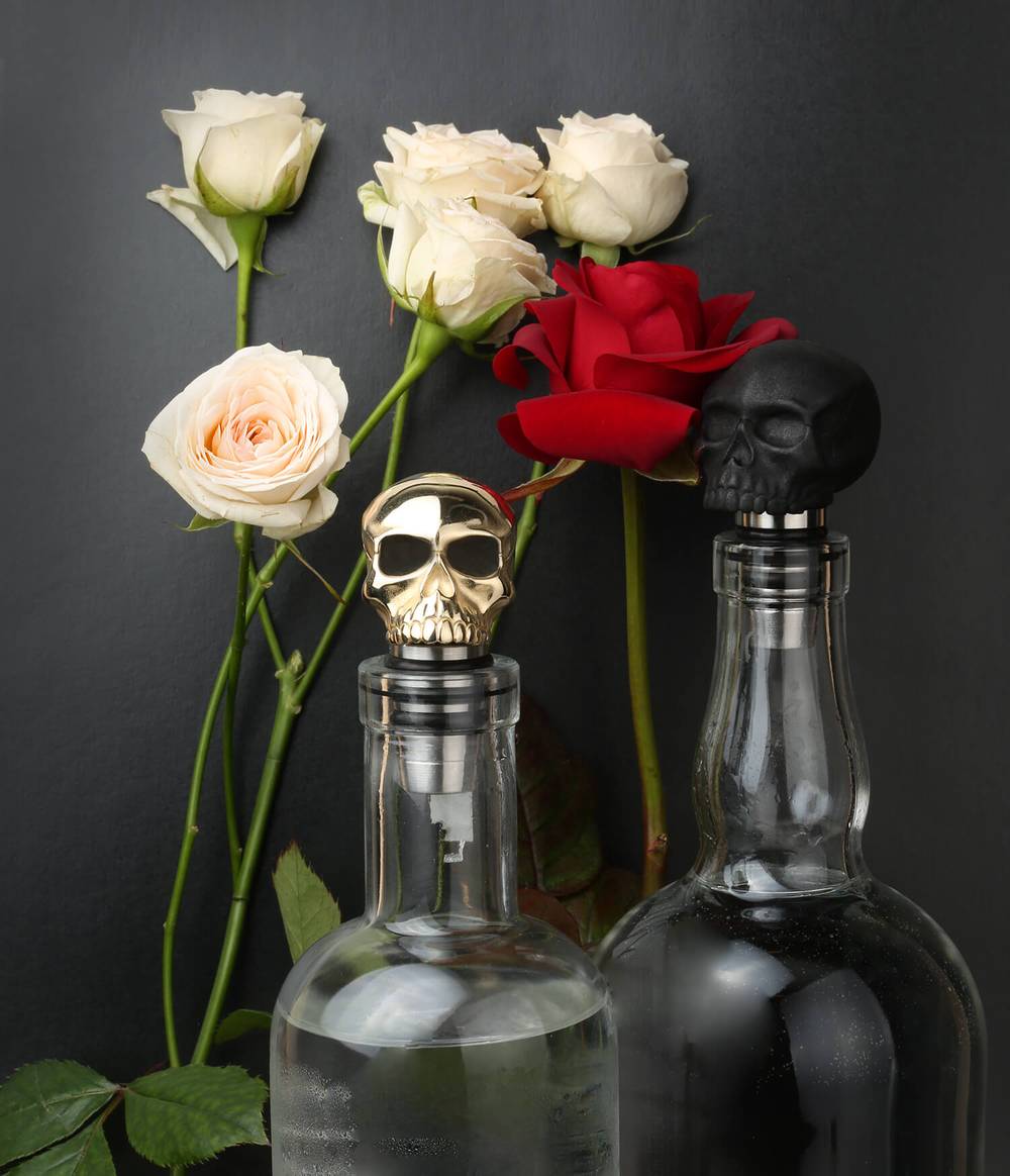 Gothic Skull Bottle Stopper