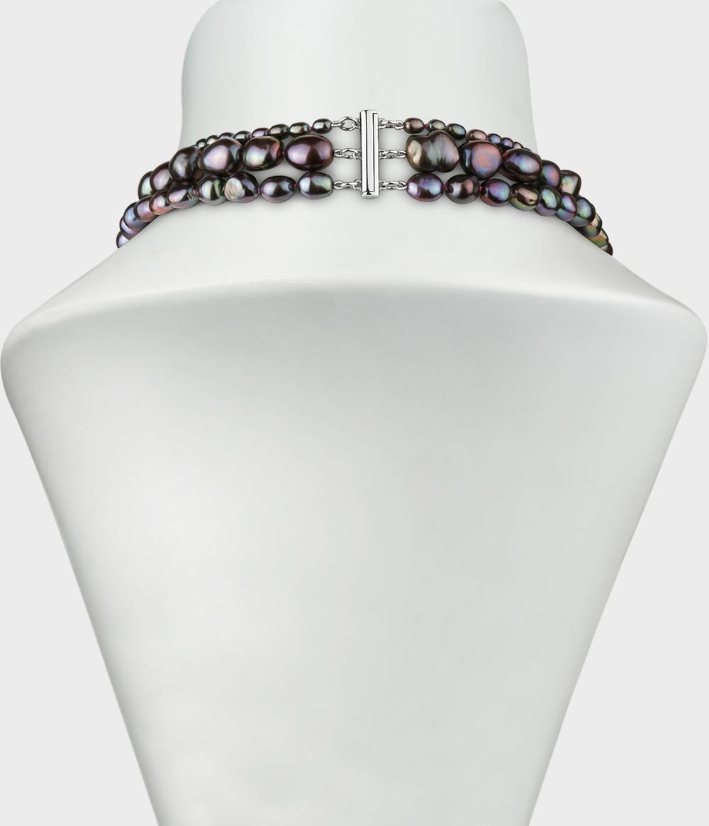 Coco Triple Strand Pearl Necklace