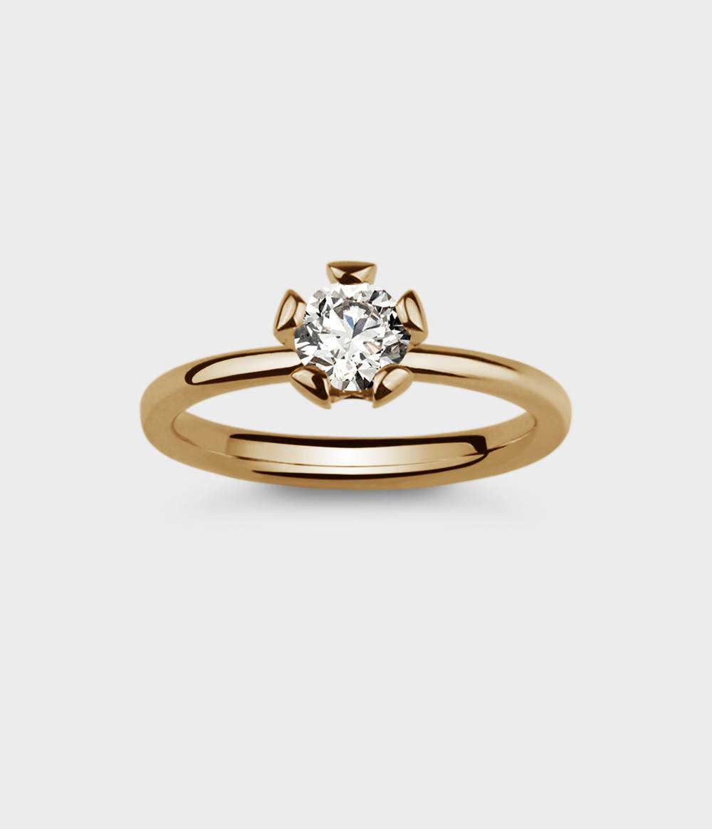 Lotus 1/2 Carat Engagement Ring