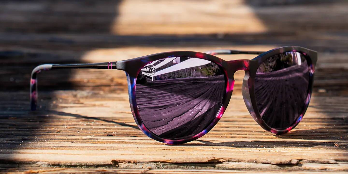 Rosemary Beach Polarized Sunglasses Pink Purple & Black Tortoise