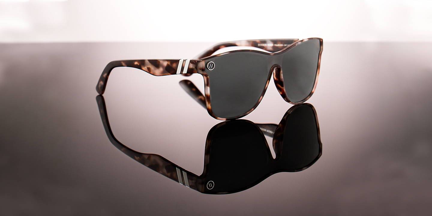 Shadow Rider Polarized Sunglasses Green Shield Lens & Grey, Green