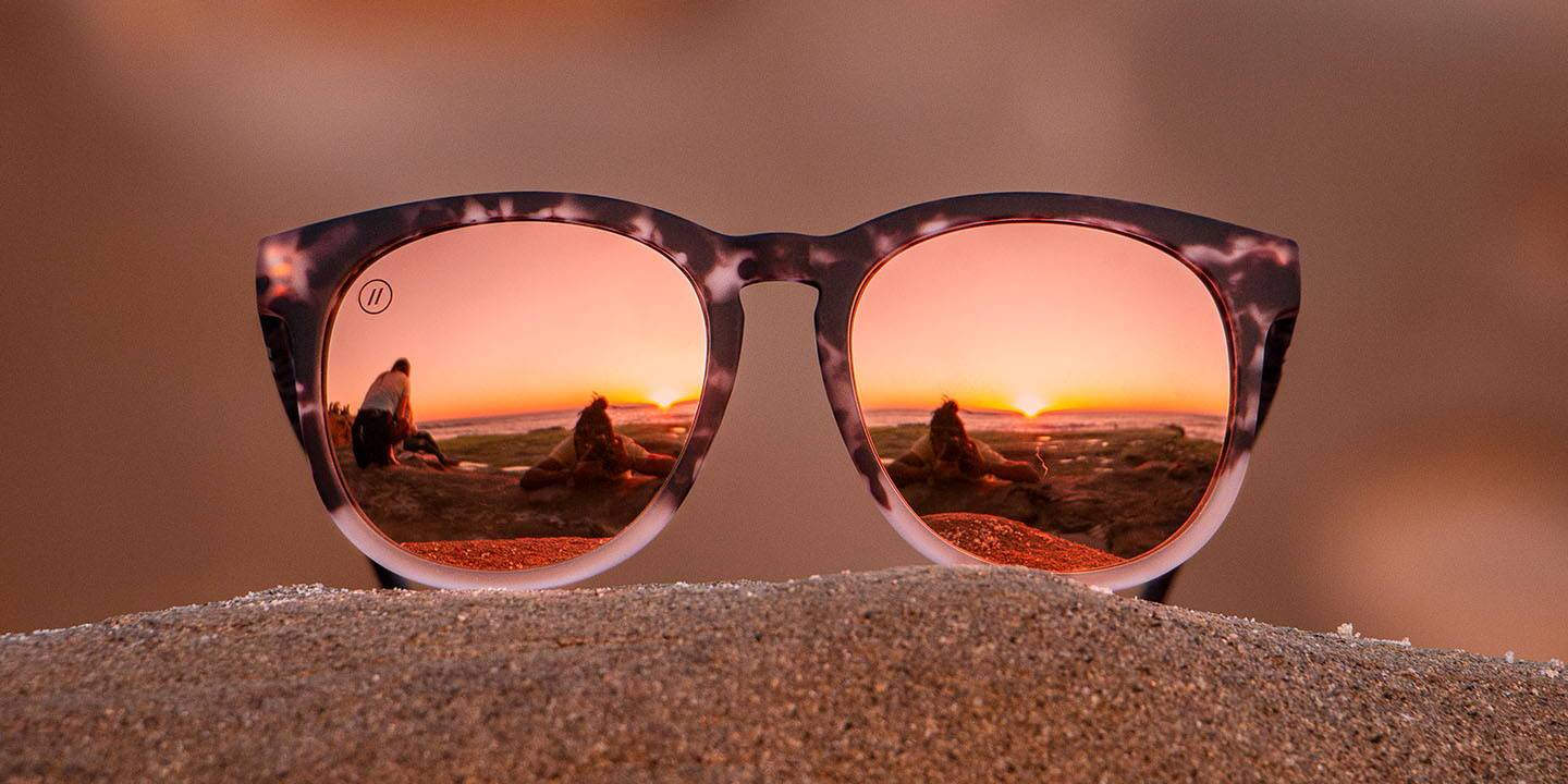 Heart Rush Polarized Sunglasses Matte Crystal Peach & Black Tortoise