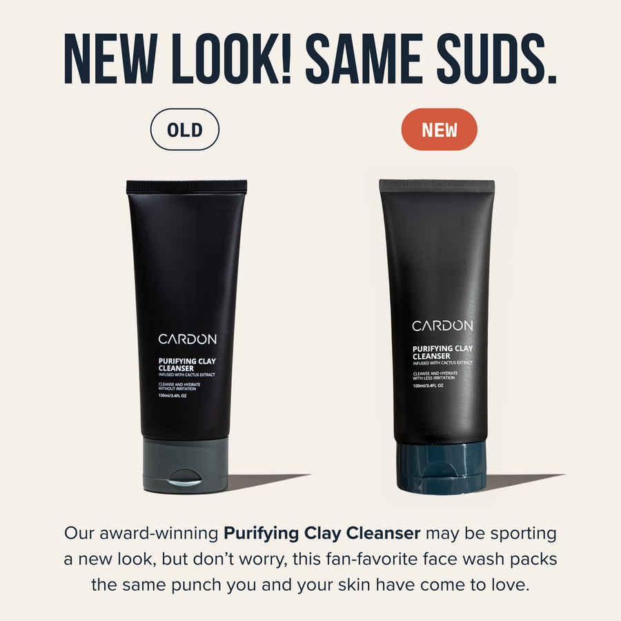 Cardon Skincare for Men Purifying Clay Cleanser removes excess oil and grime