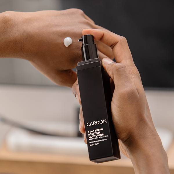 Cardon Skincare's flagship men's facial moisturizer is made with premium ingredients like niacinamide, Cactus Extract and Rosehip Oil.