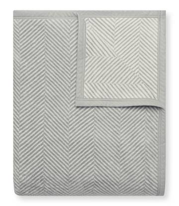 Harborview Herringbone Light Grey Blanket1