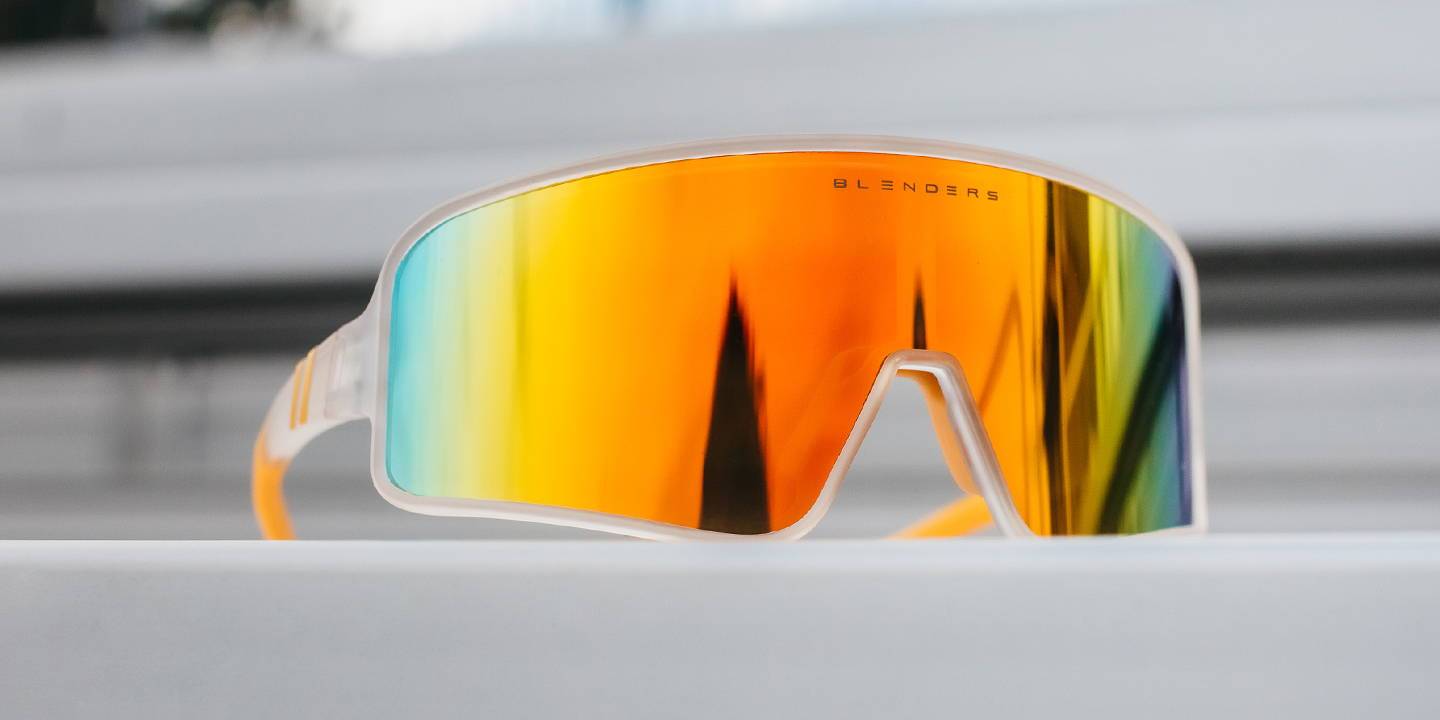 Saturn Cloud Polarized Sunglasses Half Transparent Clear Wrap Around