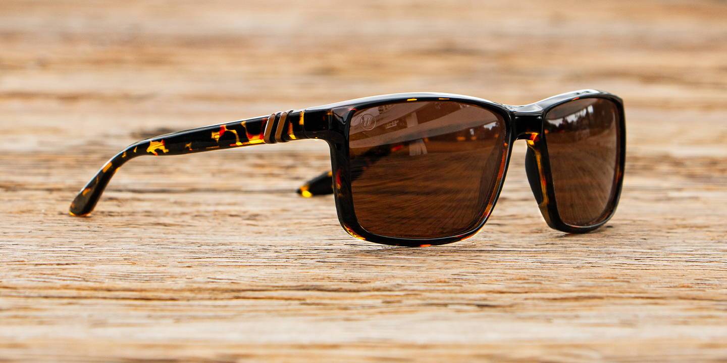 Arizona Jax Polarized Sunglasses Crystal Amber Tortoise & Amber Lens