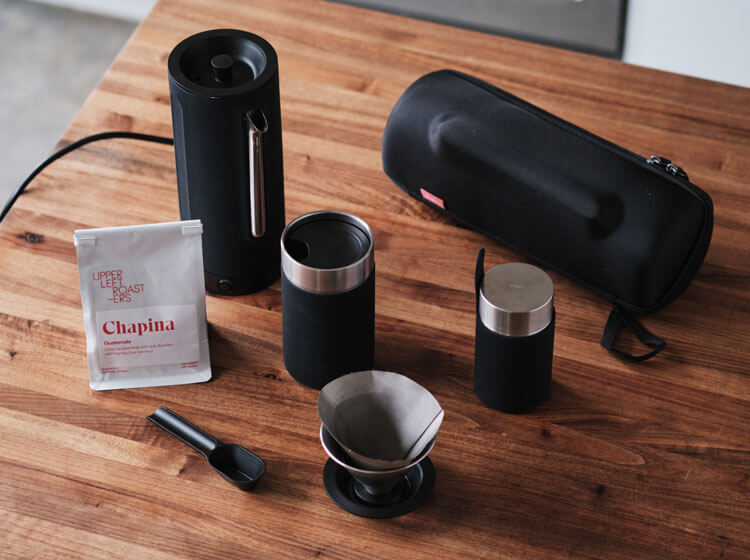 every component included in the pakt coffee kit