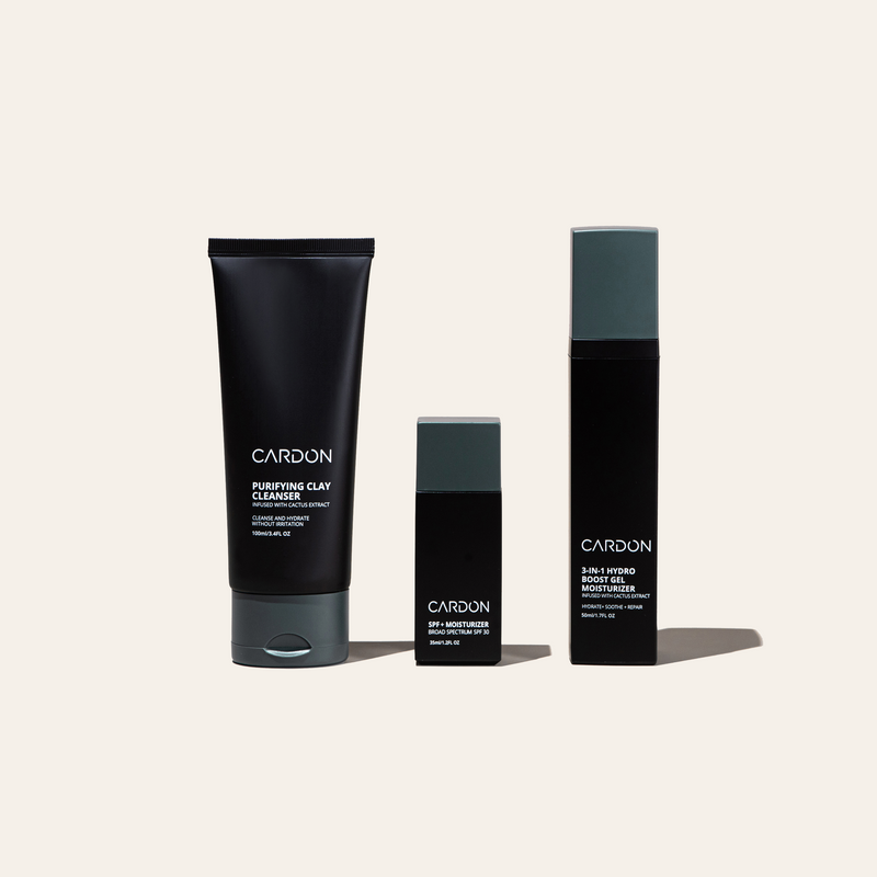 Cardon Skincare's Facial Cleanser and Facial Moisturizer for Men Routine Set is complete with everything needed for men's facial care - a daily SPF, facial cleanser, and nighttime facial moisturizer - all powered by the latest in Korean skincare technology.