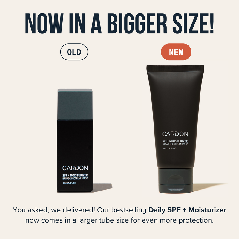 Cardon Skincare's Facial Cleanser and Facial Moisturizer for Men Routine Set is complete with everything needed for men's facial care - a daily SPF, facial cleanser, and nighttime facial moisturizer - all powered by the latest in Korean skincare technology.