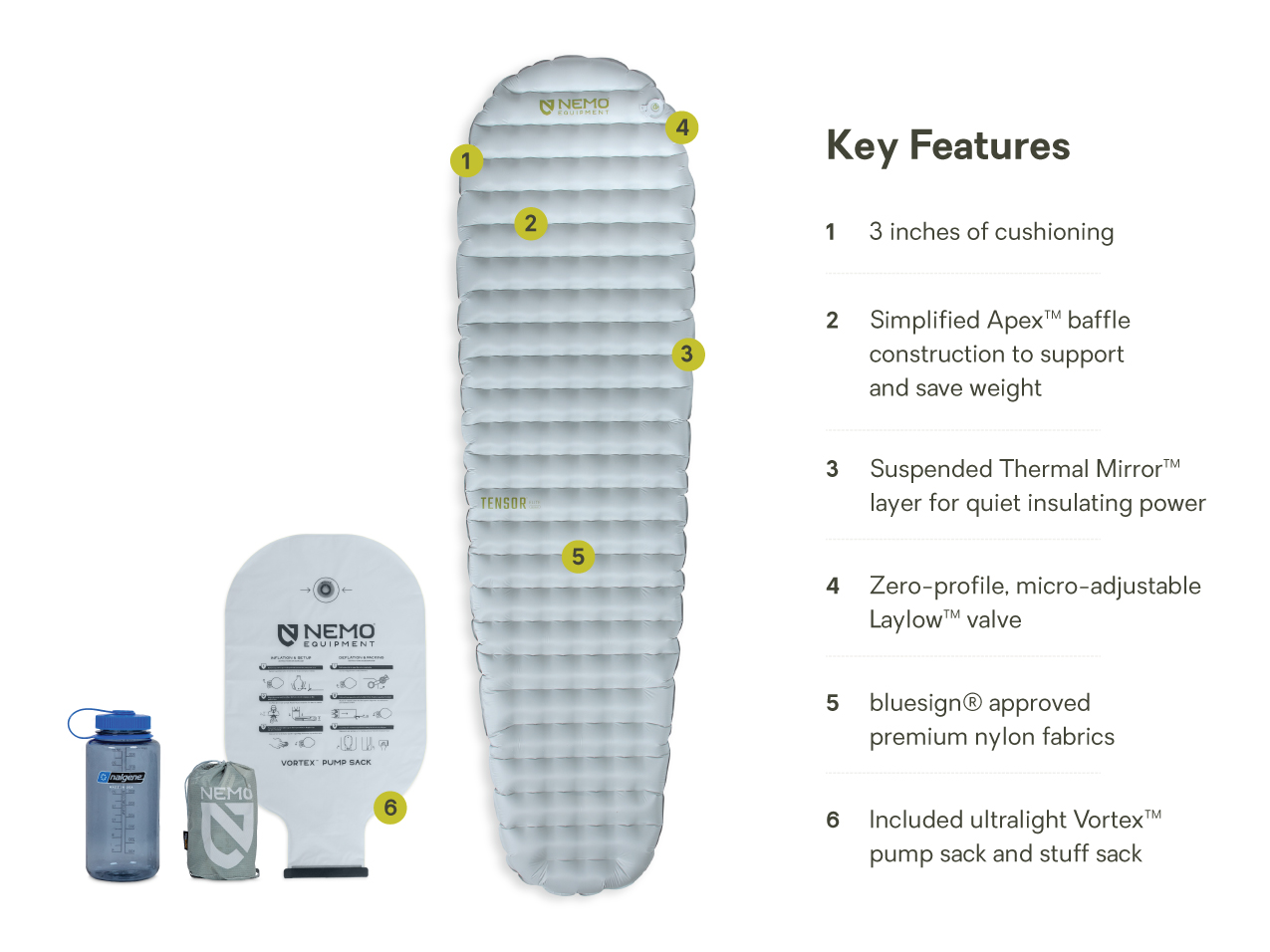 アウトドア寝具 NEMO TENSOR ELITE Short Mummy NEMO Tensor™ Elite SHORT MUMMY