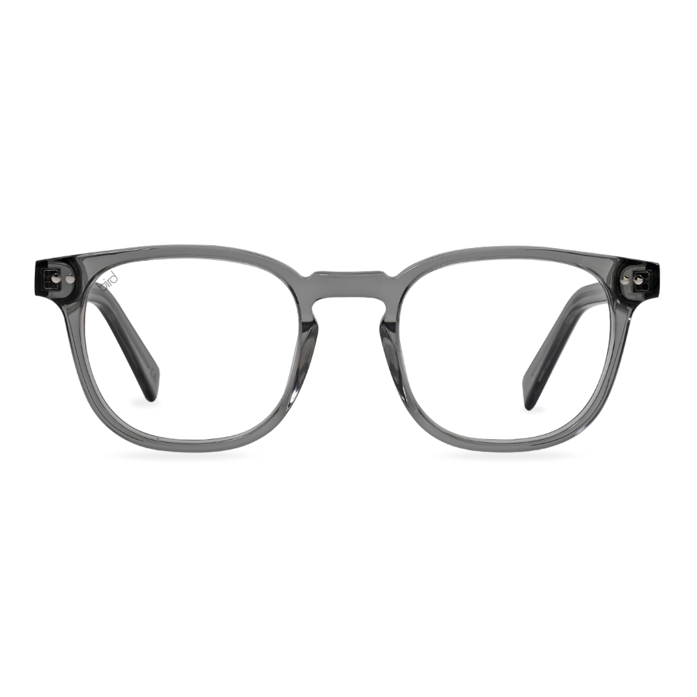 Alba - Sustainable grey glasses for smaller heads – Bird Eyewear