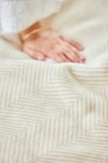 Harborview Herringbone Cream Blanket7
