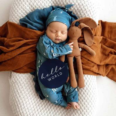 Enchanted Baby Jersey Wrap & Beanie Set | Snuggle Hunny Kids