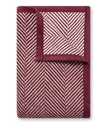 Harborview Herringbone Maroon Blanket