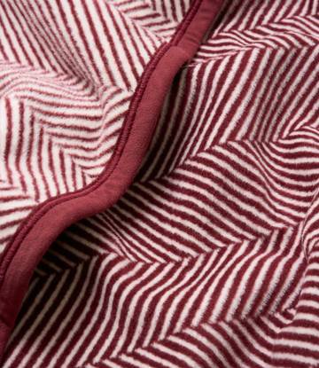 Harborview Herringbone Maroon Blanket