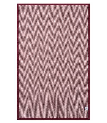 Harborview Herringbone Maroon Blanket8
