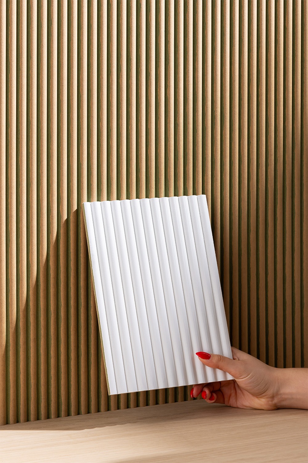 Reeded MDF Wall Panel Sample | Naturewall