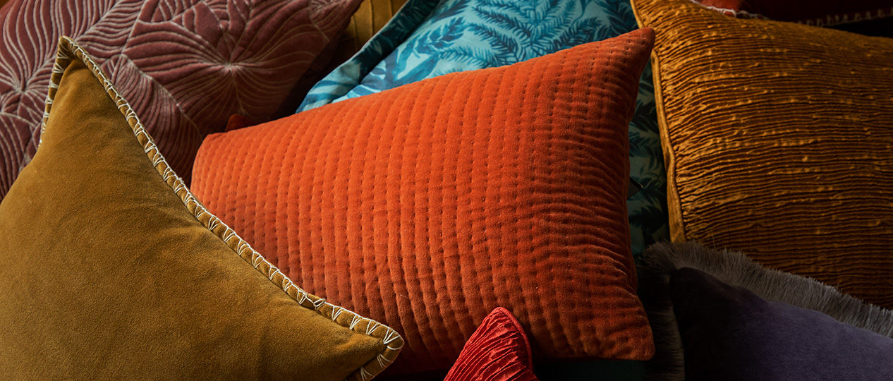 Orange cushions clearance and throws