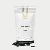 full spectrum multi vitamins and minerals supplement product - U Perform Active Balance white pouch product packaging and green tablet capsules 