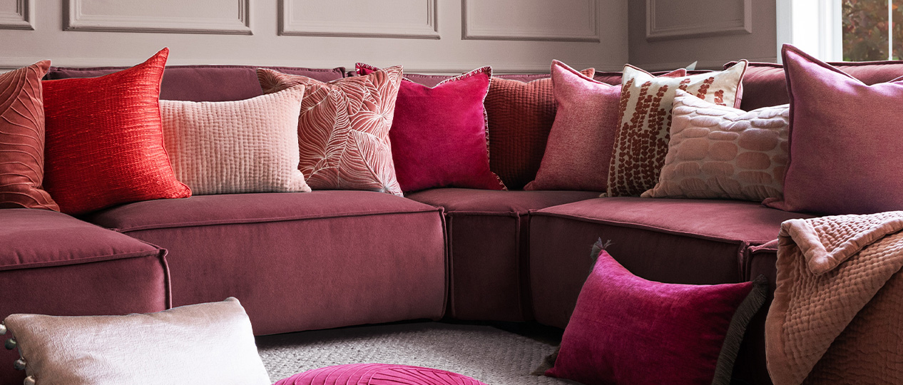 Rose gold and 2025 pink cushions