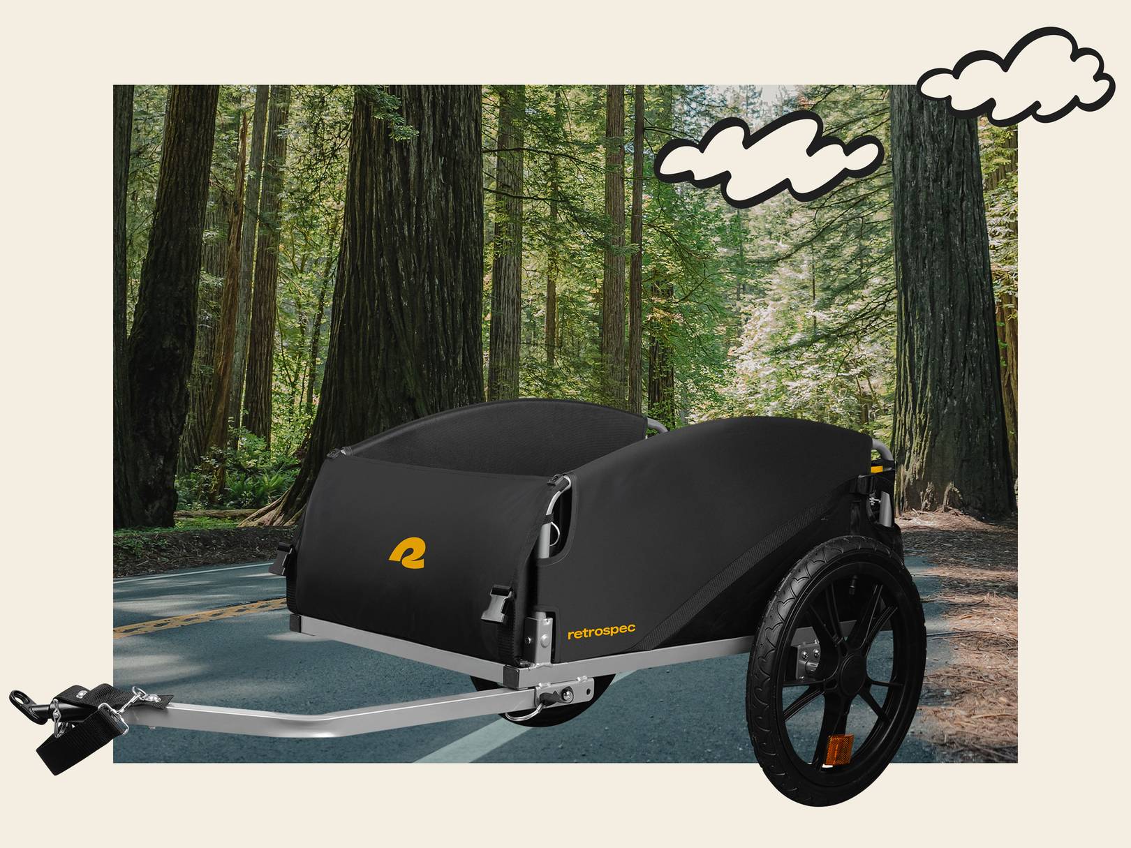 Bicycle Accessories Retrospec Rover Hauler Cargo Bike Trailer - Main Image