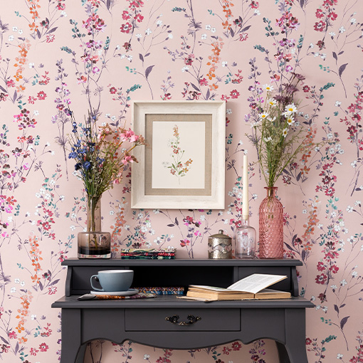 Floral Living Room Wallpaper