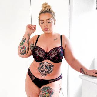 Adore Julia Balconette Bra Black/Cherry as worn by @my_catheter_and_me