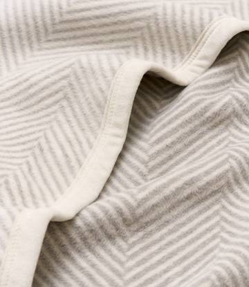 Harborview Herringbone Light Grey Blanket4