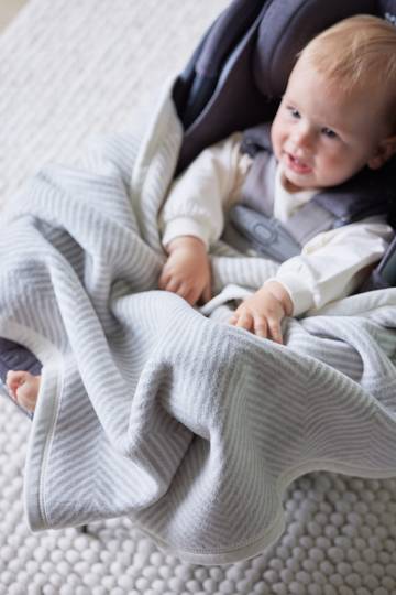 Harborview Herringbone Light Grey Blanket6