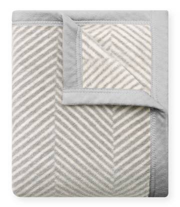 Harborview Herringbone Light Grey Blanket7