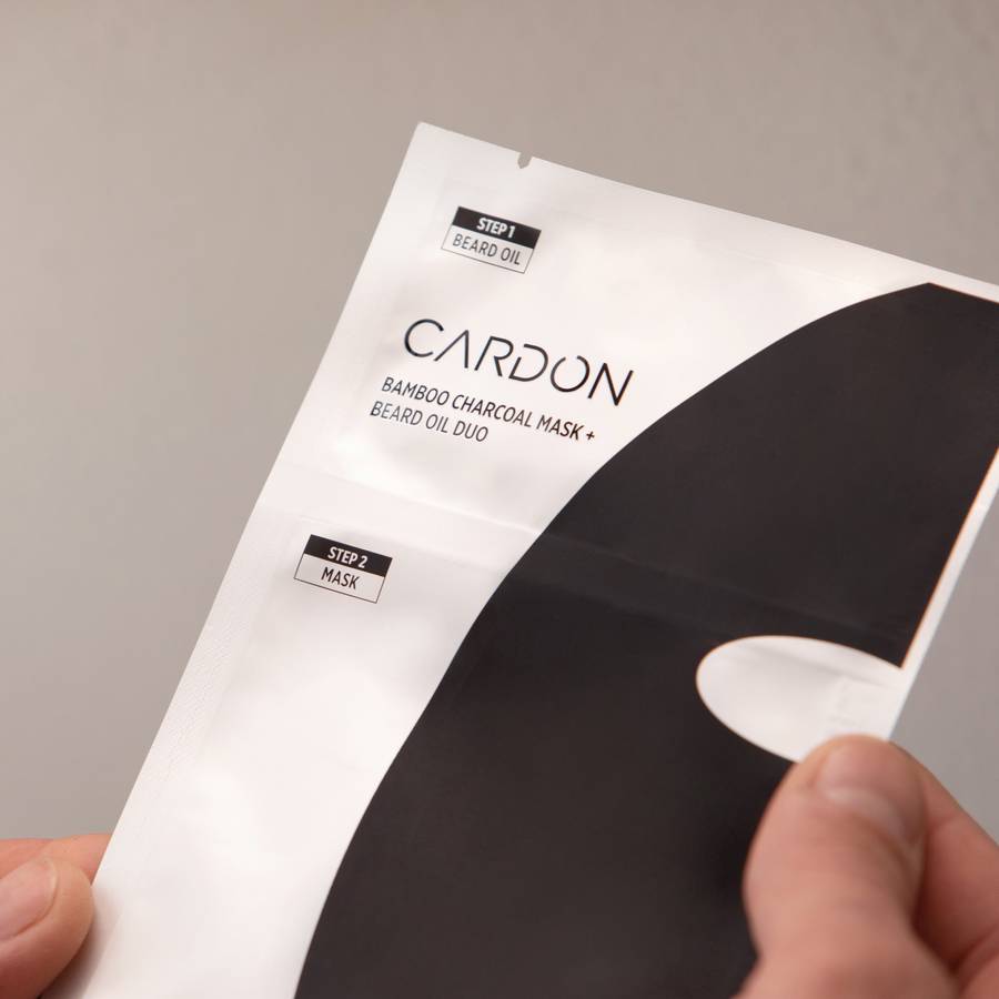 Cardon Skincare's beard care oil and face sheet mask are a staple in weekly men's beard care routines.