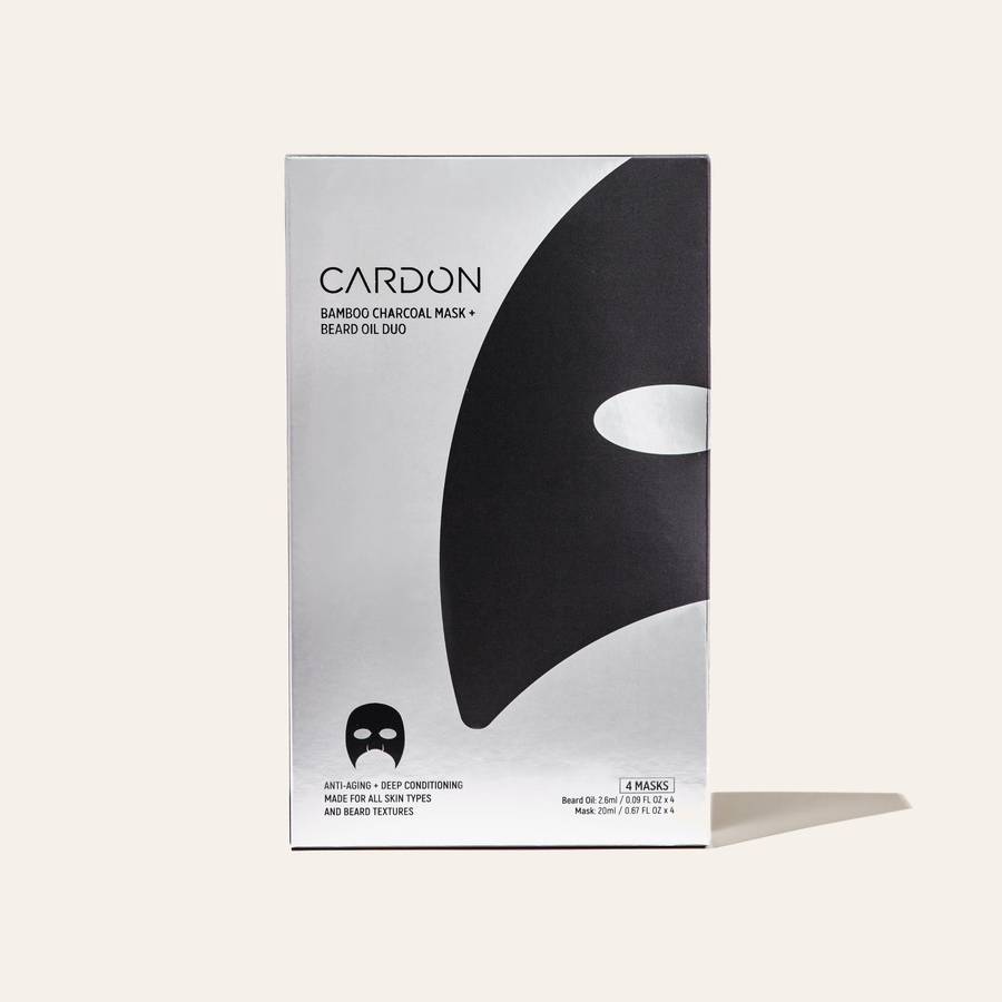 Cardon Skincare's face sheet mask and beard oil serve as the ultimate beard care kit.