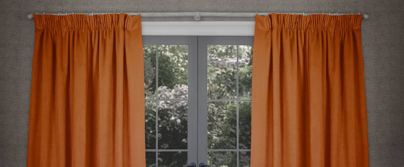 Orange Ready Made Curtains