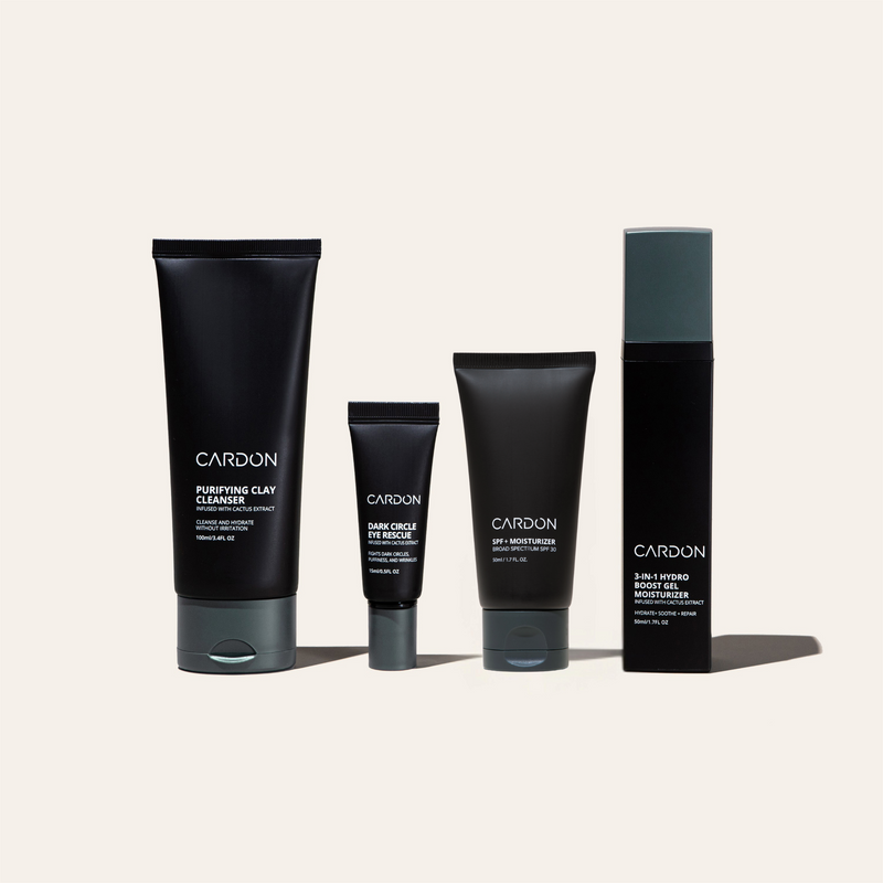 Cardon Skincare's Anti-Aging Skincare Routine for Men is just what you need to tackle fine lines, rough texture, and other signs of skin aging. It includes Best of award-winners and key parts of any man's skincare routine like clay cleansers and facial moisturizers.