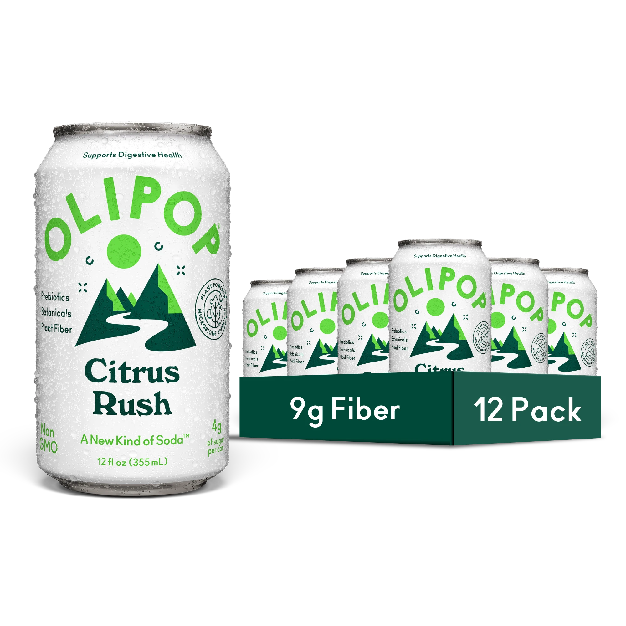Citrus Rush Prebiotic Soda 9g Fiber | OLIPOP Citrus Rush Prebiotic Soda 9g Fiber | OLIPOP