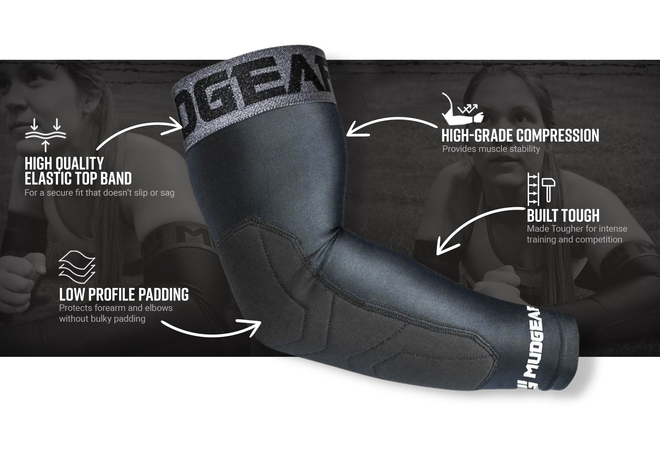 Padded Arm Sleeves (1 Pair) – MudGear - Main Image