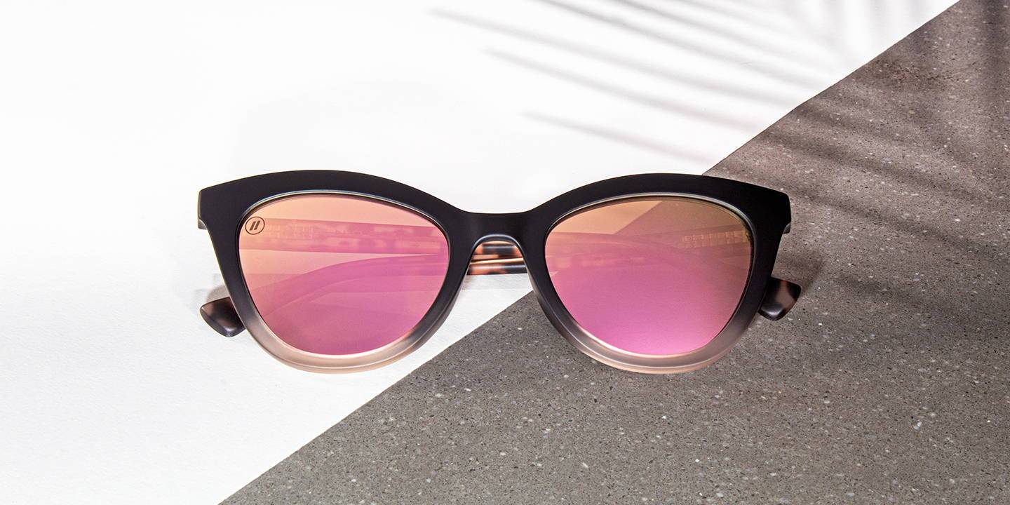 Kona Kai Cat Eye Sunglasses - Polarized Pink Mirror Lens With Oversized ...