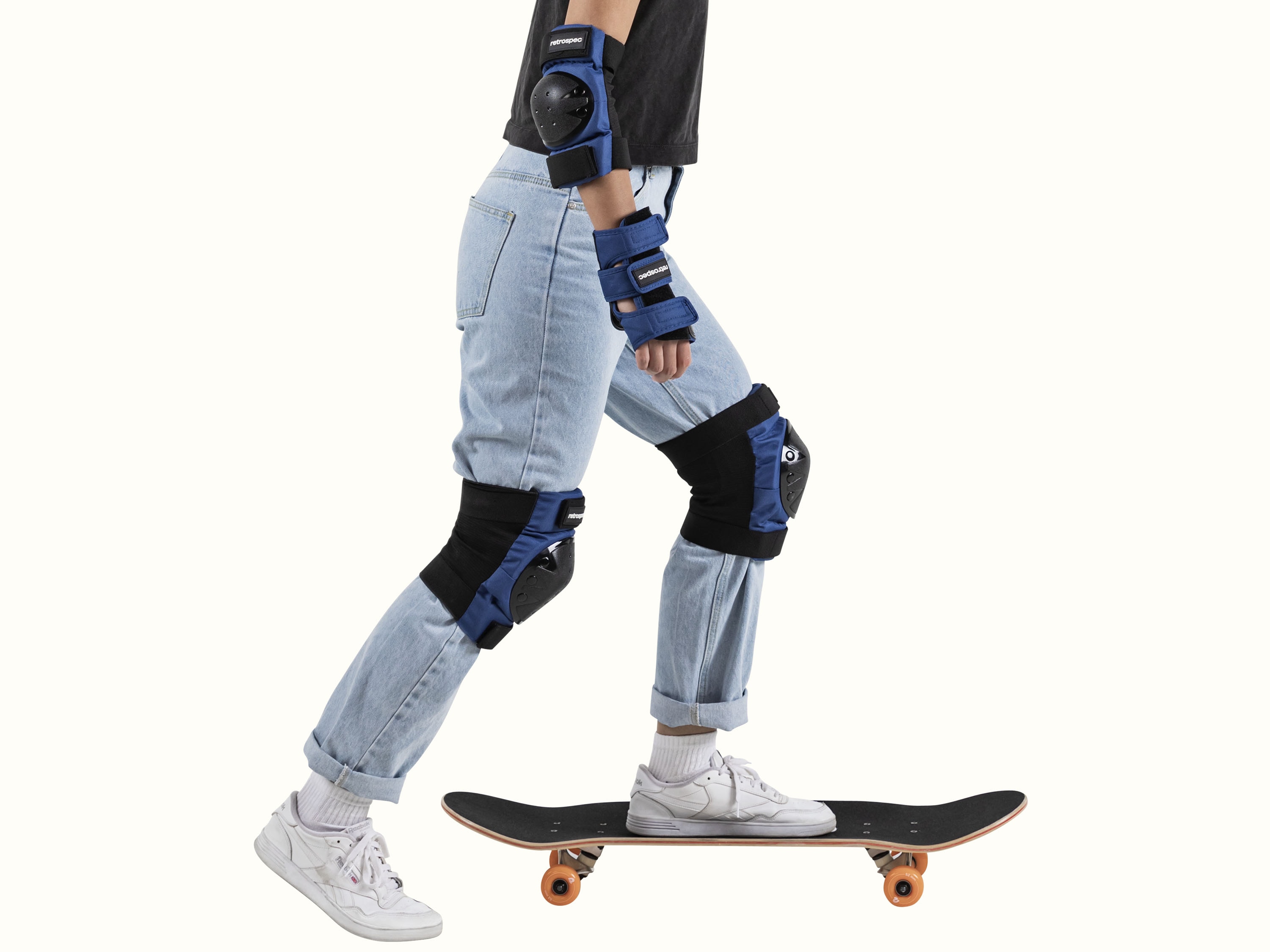  Retrospec Knee Pads, Elbow Pads & Wrist Guards for Men, Women  & Kids - Protective Gear for Skateboarding, Roller Skate, Rollerblade, BMX  & Scooter - Multi Sport Pad Set 