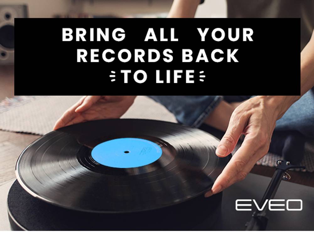 EVEO Kit limpiador de discos de vinilo de alta calidad, kit completo de  limpieza de discos de vinilo 4 en 1 para álbumes de discos, incluye cepillo  de