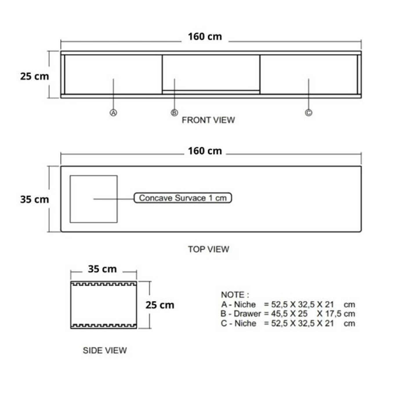 Circa Floating Cabinet Module 6  - European Oak