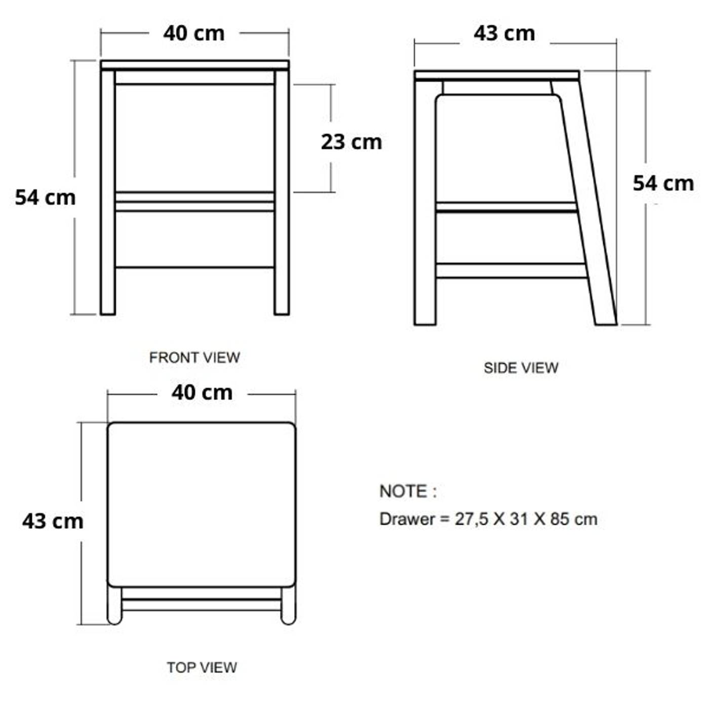 Circa Side Table  - European Oak