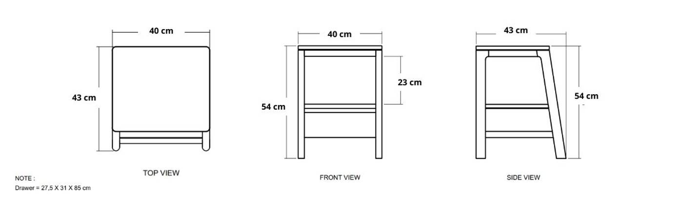 Circa Side Table - European Oak