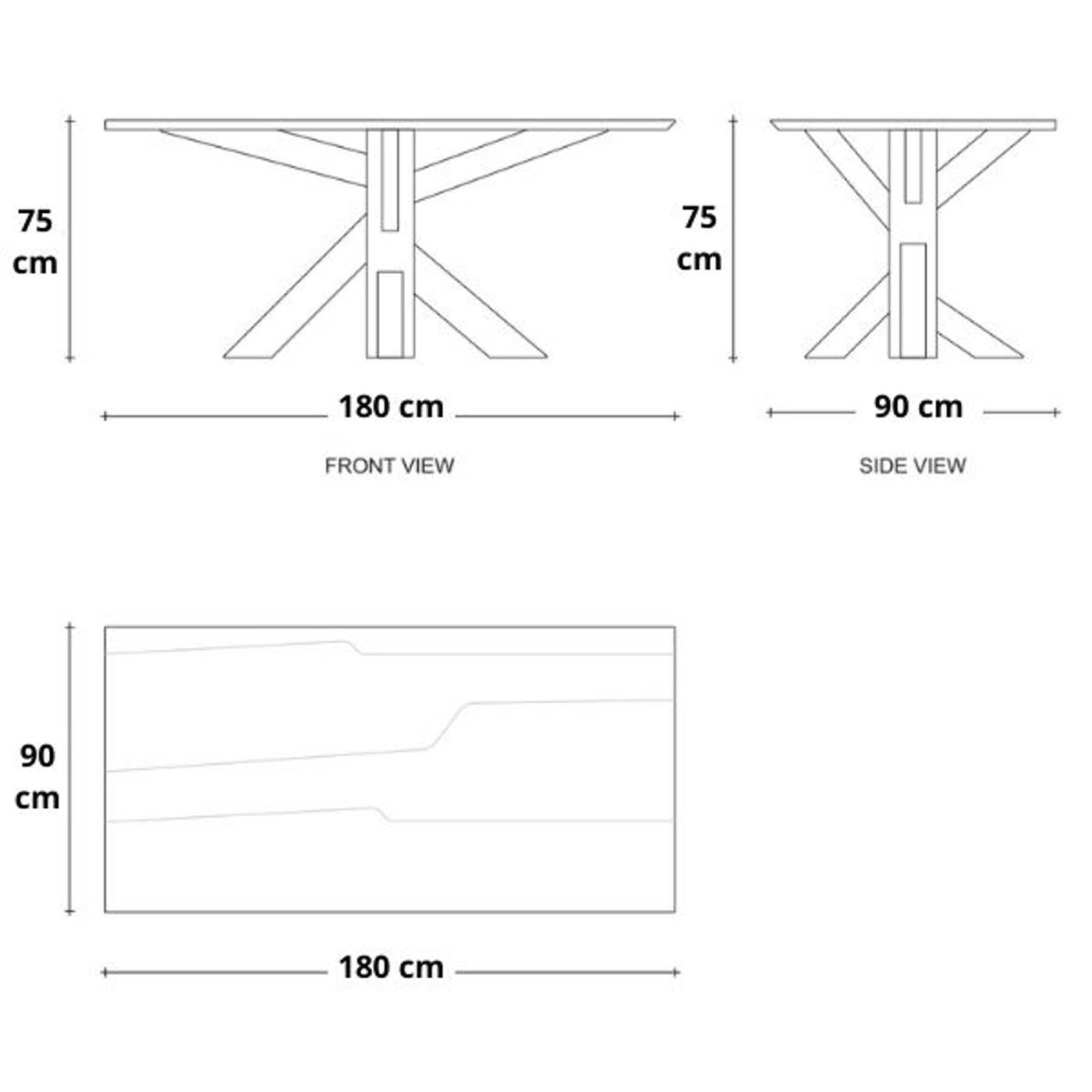 Ki Rectangular Dining Table 180(CM) - European Oak