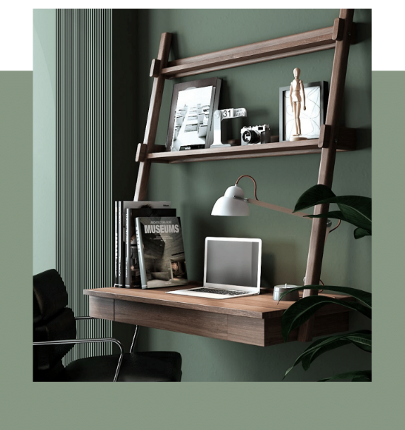 Simply City Ladder Desk - European Oak