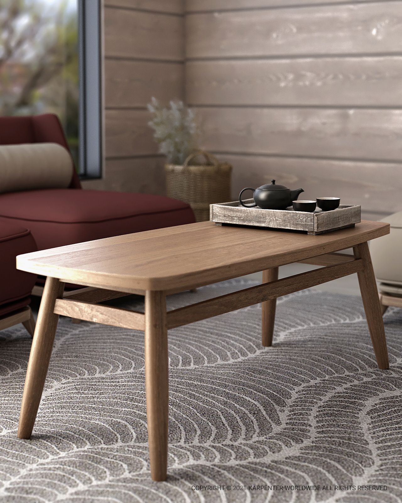 european oak coffee table