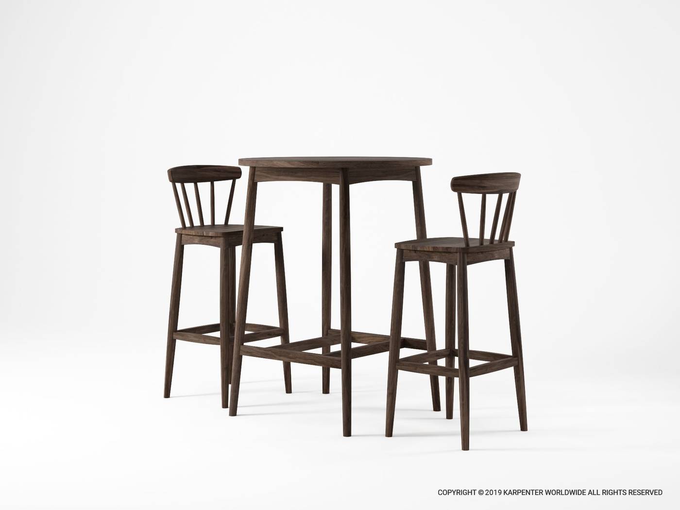 Twist Counter Stool - FSC Recycled Teak